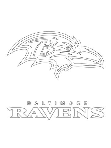 Baltimore Ravens Logo  Coloring Page